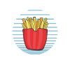 Frites amusantes Frites drôles