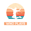 Old man playing badminton