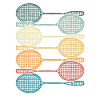 Bunte Badmintonschläger