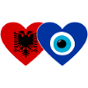 Albania Nazar Pearl Flag Heart
