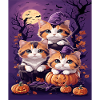 Trio of Halloween-style Kittens