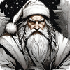 Cooler Weihnachtsmann in Weiß