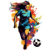 Joueuse de soccer féminin