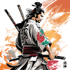 Graphique Samouraï aux épées