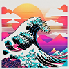 Retro Sea Wave