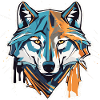 Geometric Wolf Head