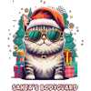 Santa's Bodyguard Cat