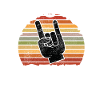Rocking sunset with hand signals