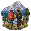 Hiking in the mountains