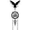 Single Raven Viking Rune Symbol