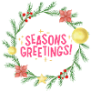 Seasons Greetings Christmas Wreath