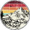 Rainbow Sunset Mountain Offroad Jeep