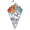 Prismatic Mountain Geometric Tee