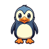 Penguin Cartoon Kawaii Aquarelle Illustration