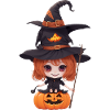 Helloween Pumpkin Witch