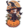 Helloween Pumpkin Witch