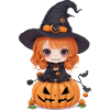 Helloween Pumpkin Witch