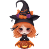 Helloween Pumpkin Witch