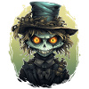 Scarecrow Halloween Cartoon Scary Scarecrow
