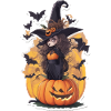 Helloween Pumpkin Witch