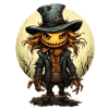 Scarecrow Halloween Cartoon Scary Scarecrow