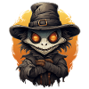 Scarecrow Halloween Cartoon Scary Scarecrow