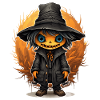 Scarecrow Halloween Cartoon Scary Scarecrow