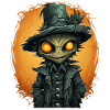Scarecrow Halloween Cartoon Scary Scarecrow