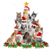 Lustige Katzen Weihnachtsbaum