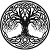 Weltenbaum, Yggdrasil, Glückssymbol, Gothic