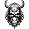 Mystical Draugr Viking Skull