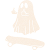 Skating Middle Finger Ghost
