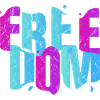 Freedom Freedom lettering