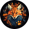 Fuchs im Herbstlaub