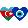 Azerbaijan Nazar Pearl Flag Heart