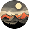 Mountains at night