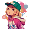 Blond Girl in Hoodie