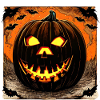 Creepy Candlelit Pumpkin