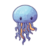 Jellyfish Cartoon Kawaii Aquarelle Illustration