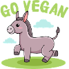 Esel-Design für stolze Veganer
