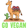 Kamel-Tierdesign für stolze Veganer