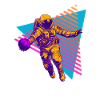 Basketball Astronaute 80s 90s
