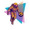 Soccer Astronaut 80s 90s