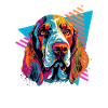 Basset Hound 80s Style