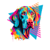 Weimaraner 80s style
