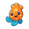 Sea Squirt Tegneserie Kawaii Akvarel Illustration