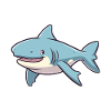 Sixgill Shark Tecknad Kawaii färgglad illustration