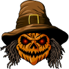 Halloween pumpkin head