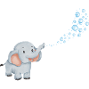 Bubbling elephant