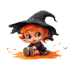 Sorcière bébé d’Halloween
